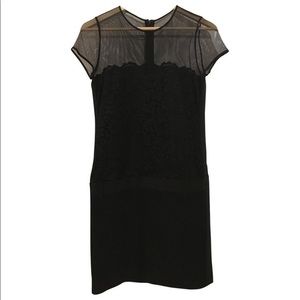 Comptoir Des Cotonniers Black Lace And Wool Dress!